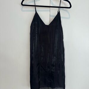 Aritzia Wilfred Black Strappy Slip Dress